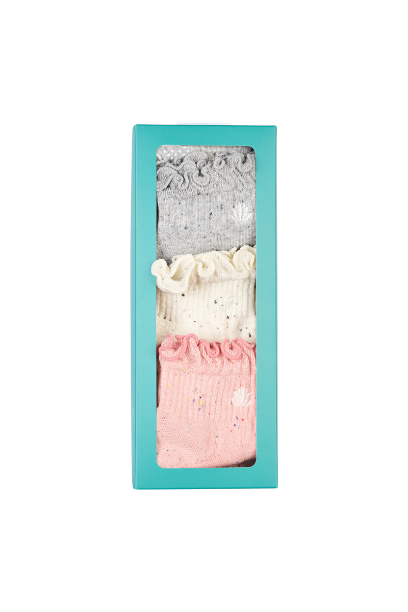Women's Cotton Quarter Crew Pilates Socks 3 Pack