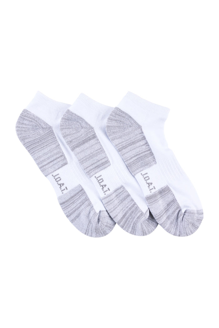 Reinforced Sport Ankle- 3 Pack- White