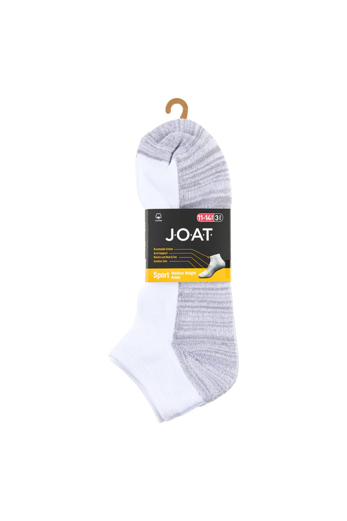 Reinforced Sport Ankle- 3 Pack- White