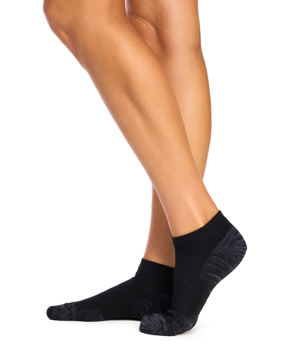 Reinforced Sport Ankle- 3 Pack-  Black