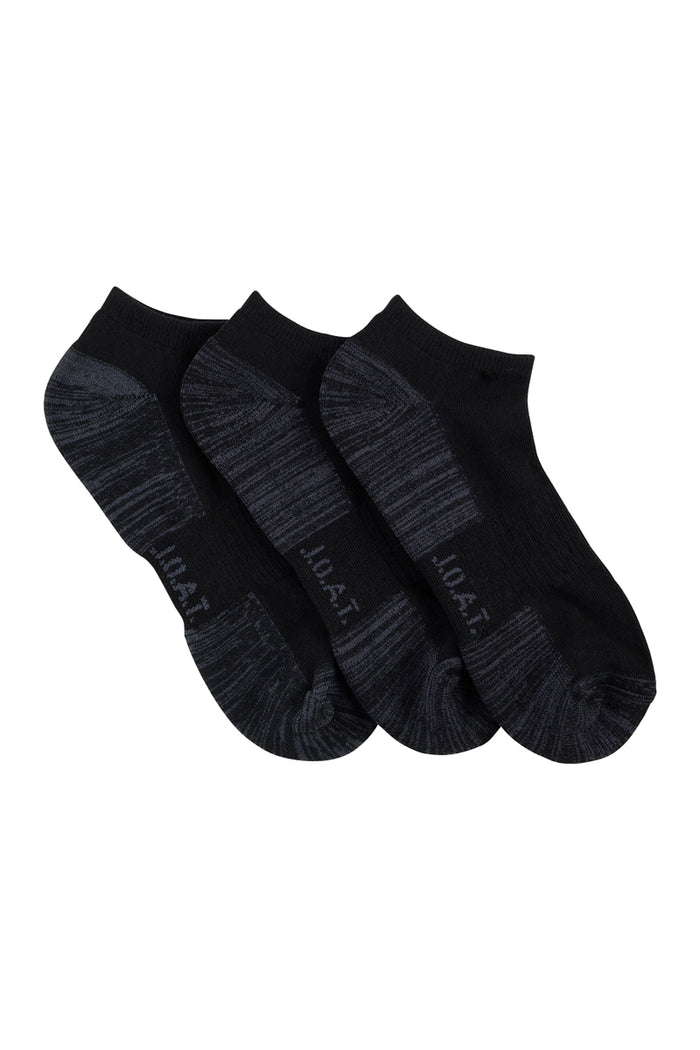 Reinforced Sport Ankle- 3 Pack- Black