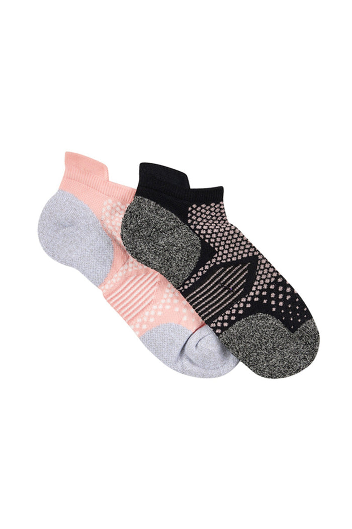 Women's Ultra Active Coolmax Performance Sport Socks 2 Pack - Peach/ White