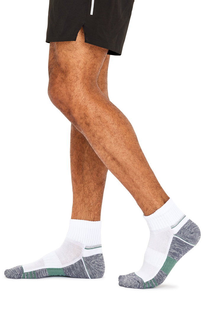 Reinforced Sport 1/4 Crew- 3 Pack- Sage