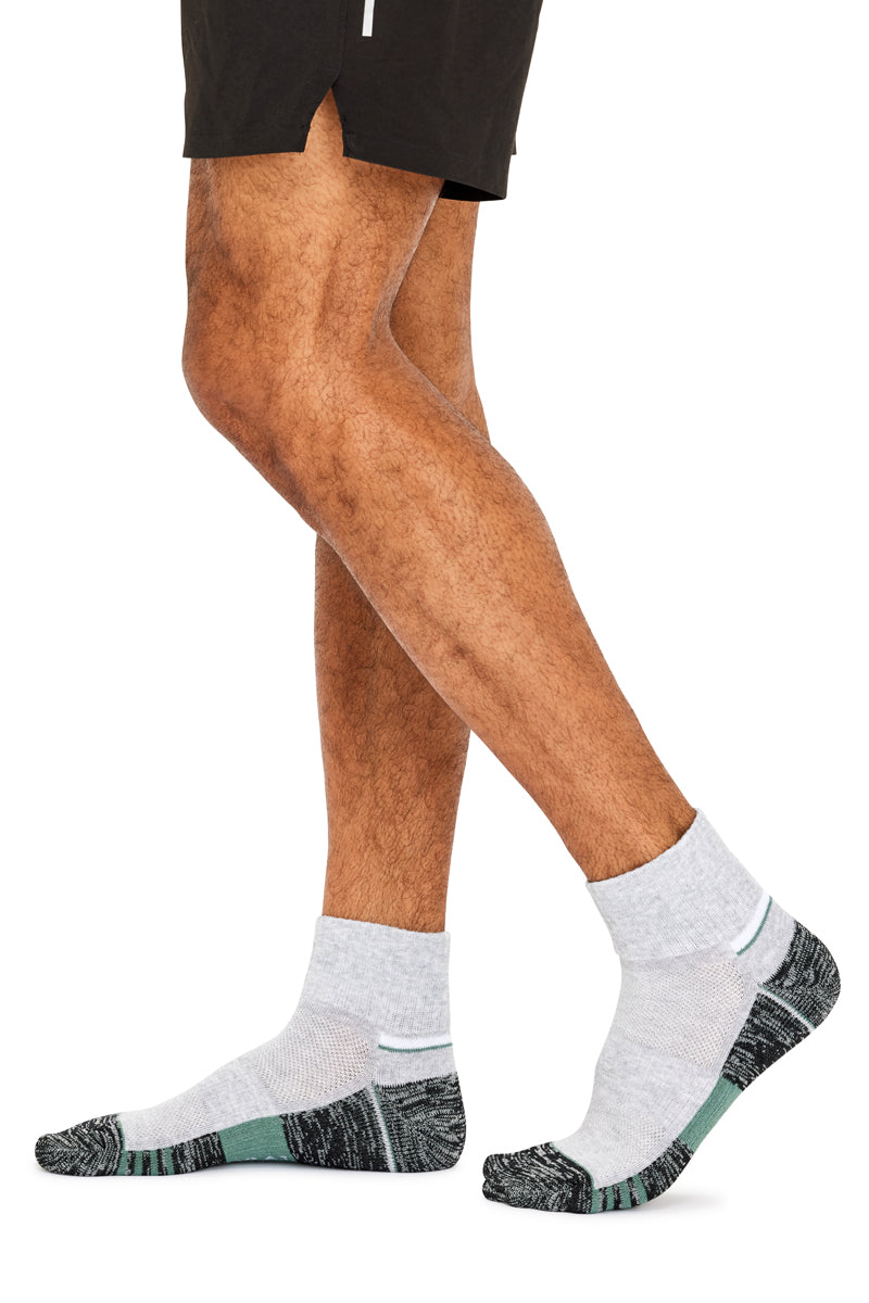 Reinforced Sport 1/4 Crew- 3 Pack- Sage