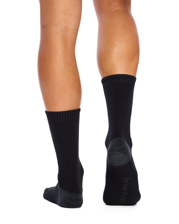 Cotton Top to Toe Comfort - 3 Pack- Cushion Sole- Black