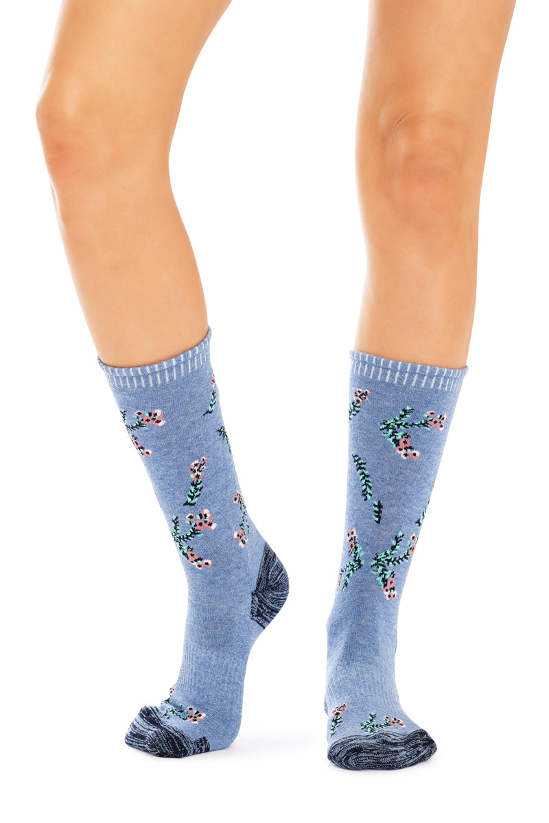 Cotton Top to Toe Comfort - 3 Pack -Cushion Sole-  Floral