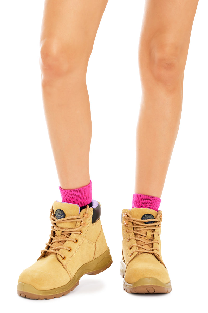 Work It 1/2 Crew- 3 Pack- High Vis Pink