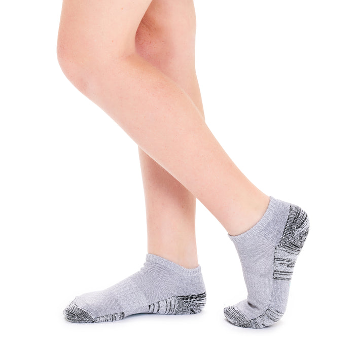 Kid's Bamboo Low Cut Action Socks with Arch Support - 3 Pack- Twisted Yarn