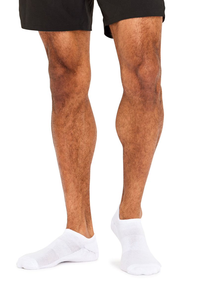 Men's Cotton No Show Active Socks - 3 Pack
