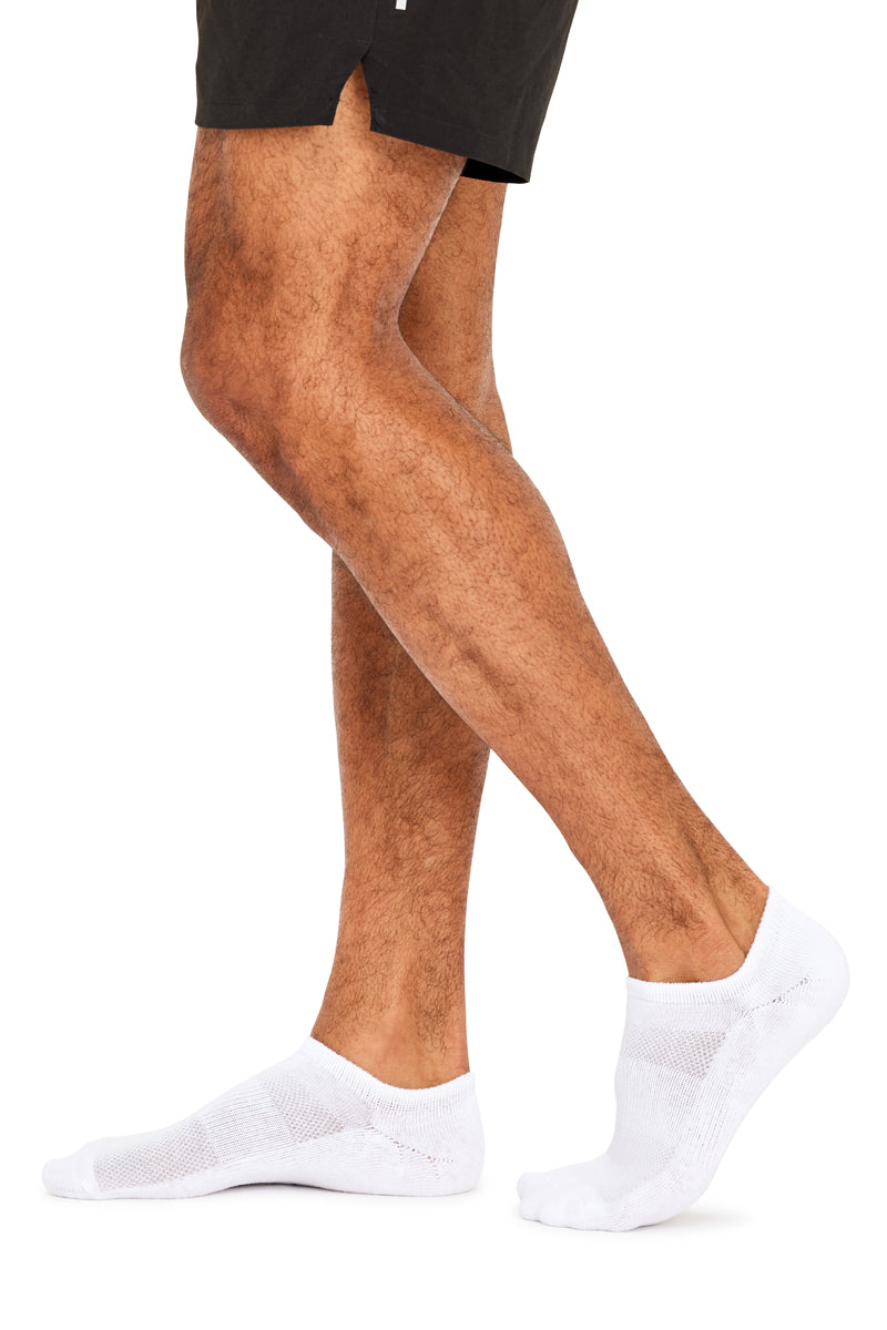 Men's Cotton No Show Active Socks - 3 Pack
