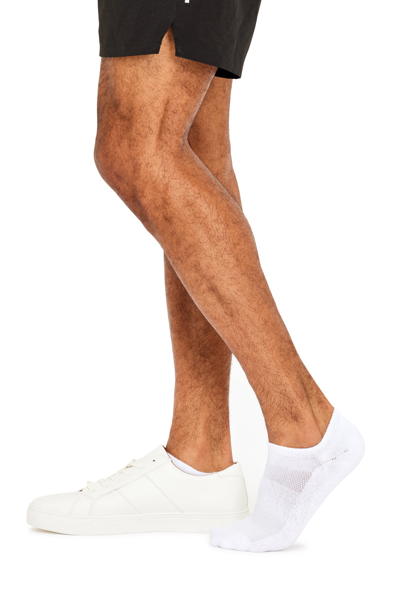 Men's Cotton No Show Active Socks - 3 Pack