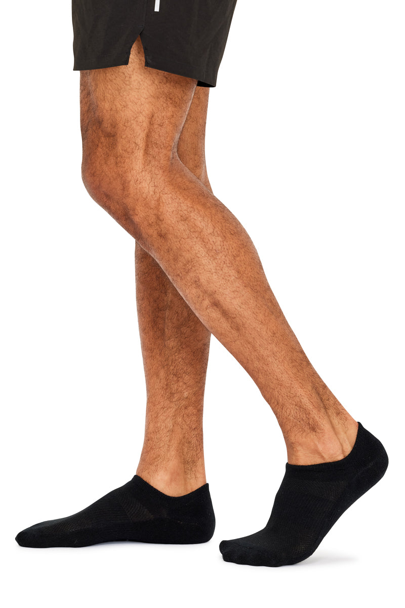 Men's Cotton No Show Active Socks - 3 Pack