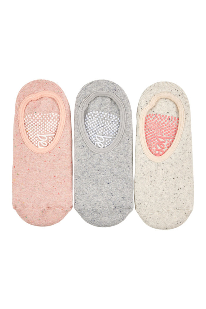 Cotton Studio Grip Socks - Cushion Sole- 3 Pack - Pink Nep