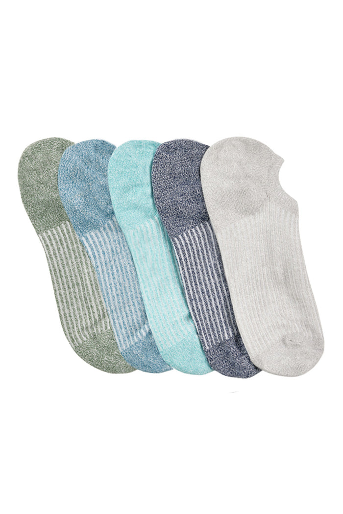 Men's Cotton Sneaker Socks-  5 Pack - Twisted Rib