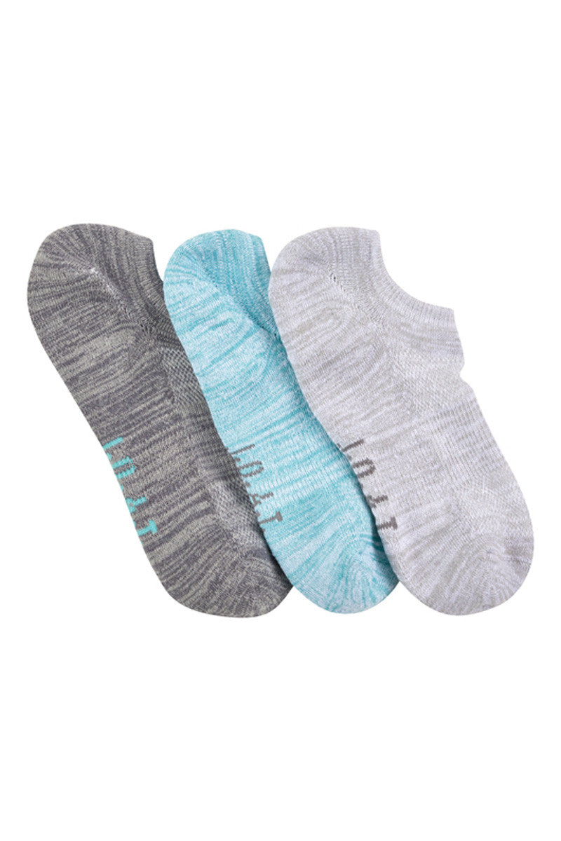 Men's Cotton No Show Active Socks - 3 Pack- Space Dye