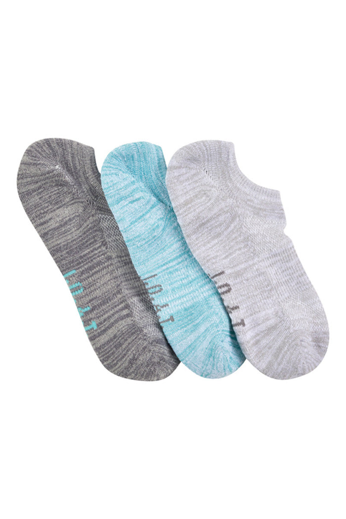 Men's Cotton No Show Active Socks - 3 Pack- Space Dye