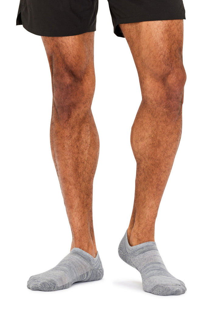 Men's Cotton No Show Active Socks - 3 Pack- Space Dye