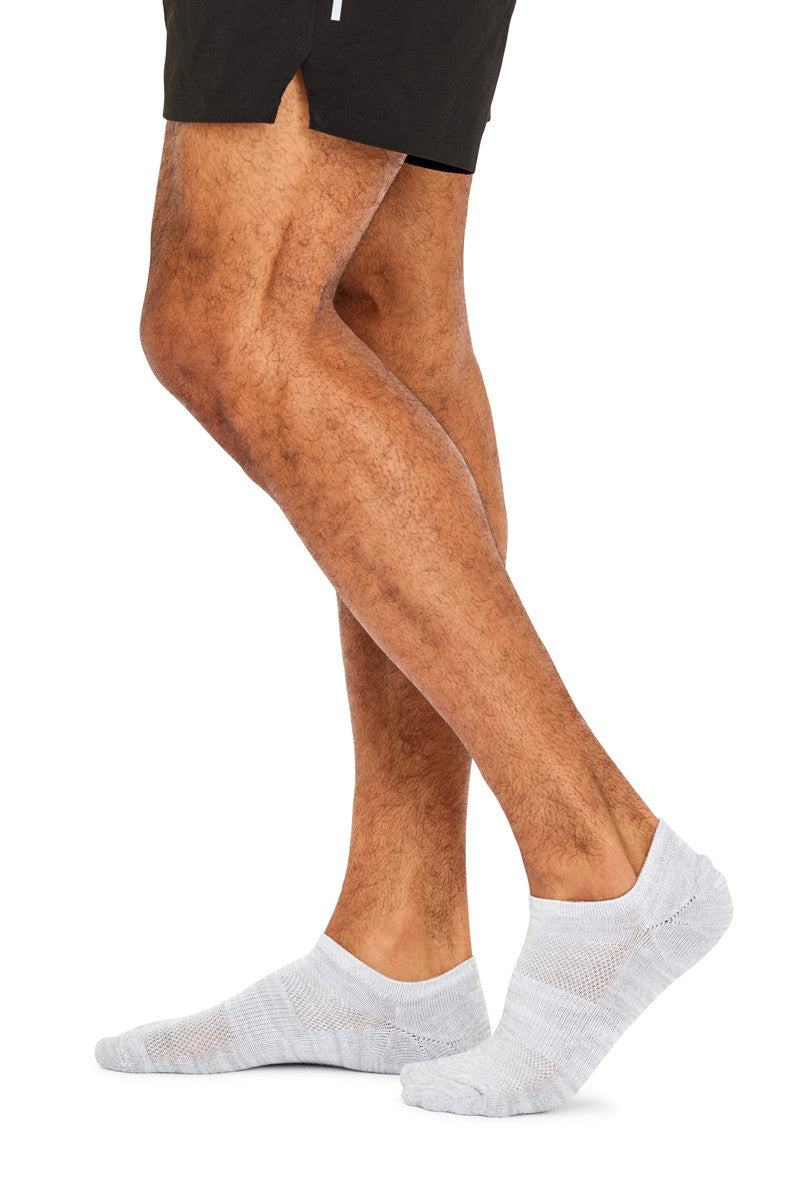 Men's Cotton No Show Active Socks - 3 Pack- Space Dye