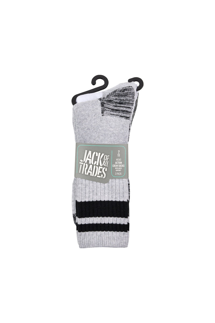 Reinforced Sport Crew - 3 Pack - Monochrome