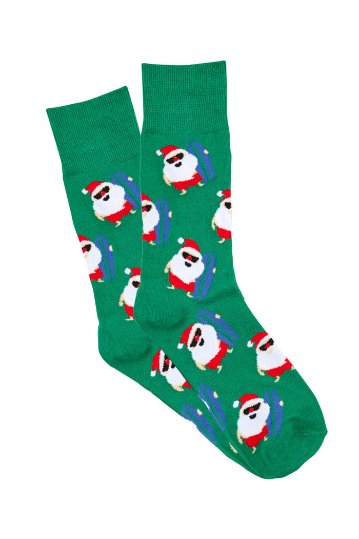 Surfing Santa Socks
