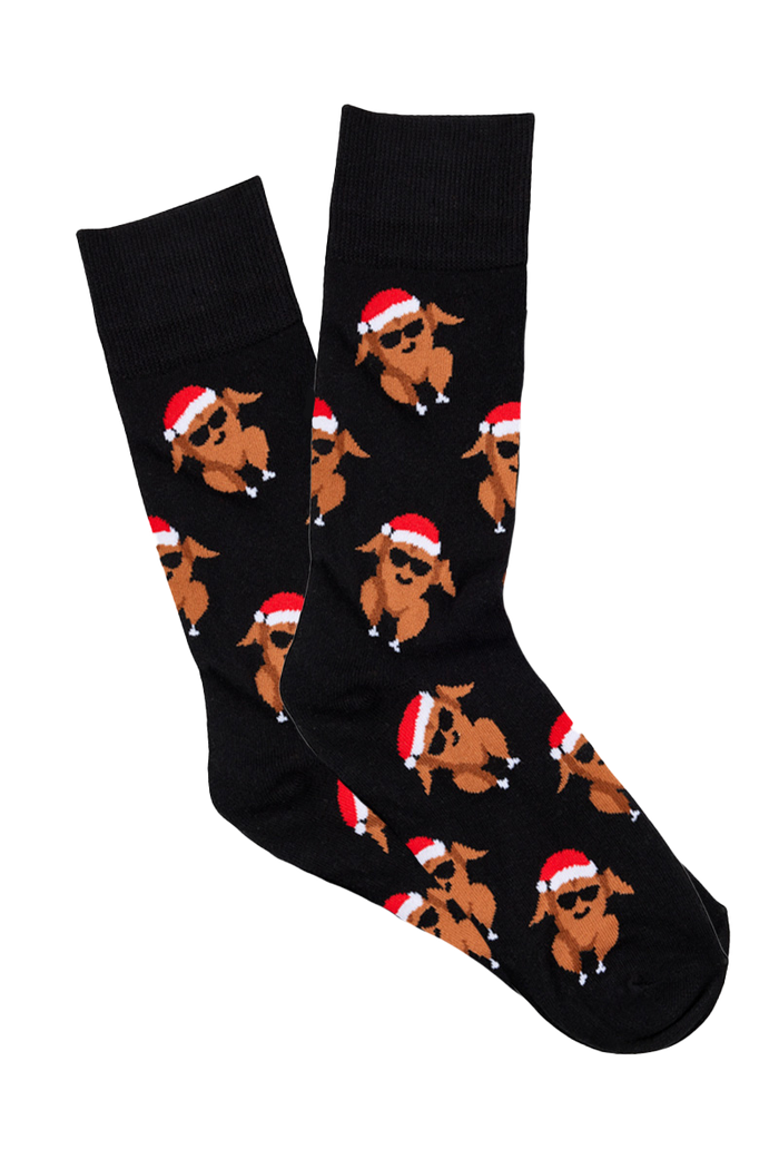Men's Cotton Crew Novelty Socks 3 Pack - Gift Box - Christmas Novelty