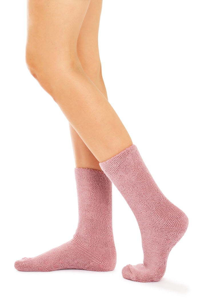 Aloe Vera Spa Socks- Terry Towelling - Dusty Mauve