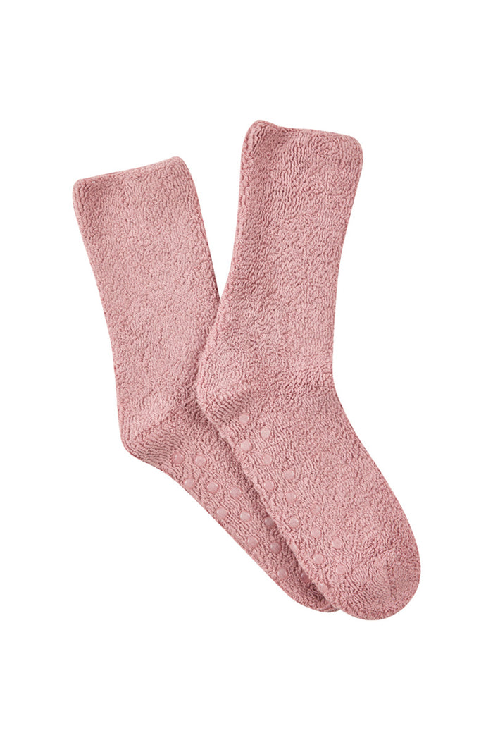 Aloe Vera Spa Socks- Terry Towelling - Dusty Mauve