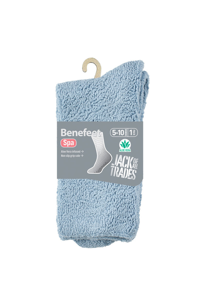 Aloe Vera Spa Socks- Terry Towelling - Storm Blue