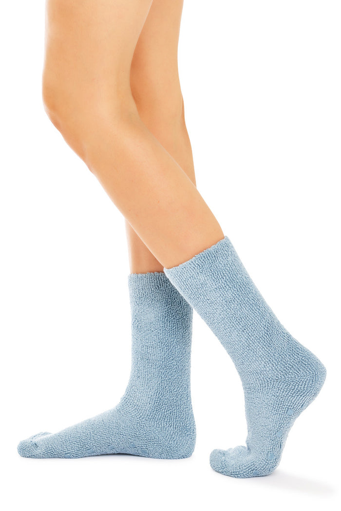 Aloe Vera Spa Socks- Terry Towelling - Storm Blue