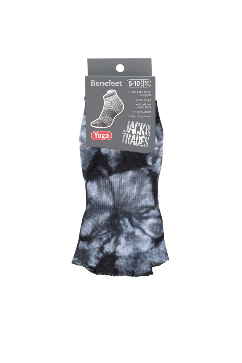 Women’s Cotton Yoga Open Toe Socks - Tie Dye