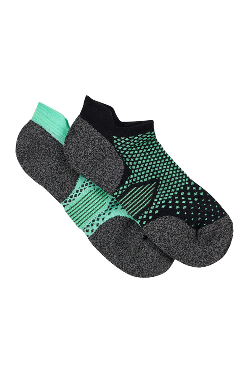 Men's Ultra Active Coolmax Performance Sport Socks - 2 Pack - Mint/ Black