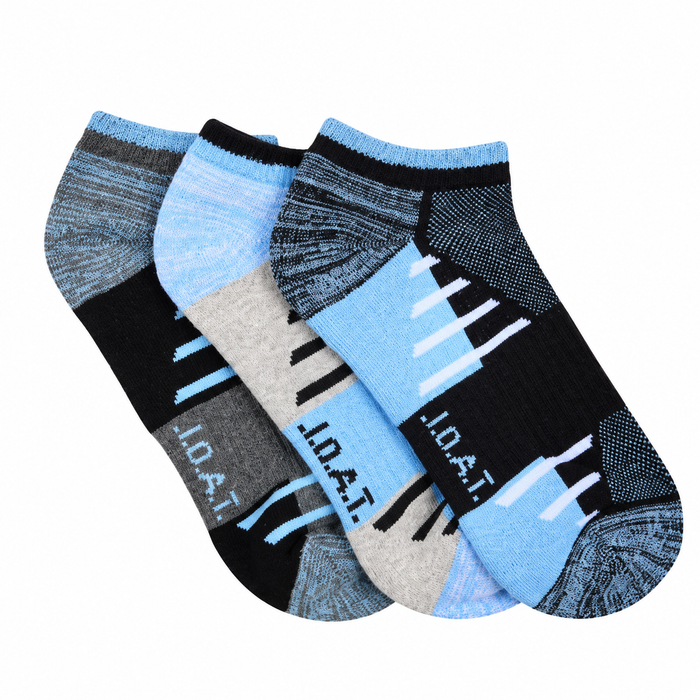 Reinforced Sport Ankle- 3 Pack - Cornflower Blue