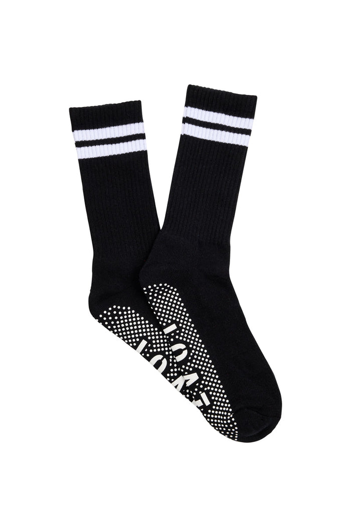 Sport Crew Grip Socks - Black