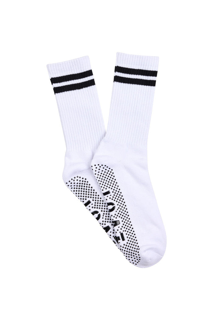Sport Crew Grip Socks - White