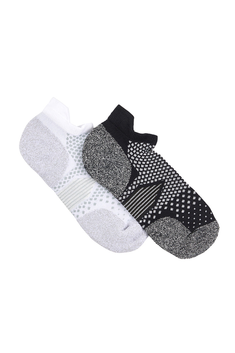 Men's Ultra Active Coolmax Performance Sport Socks 2 Pack - White / Black