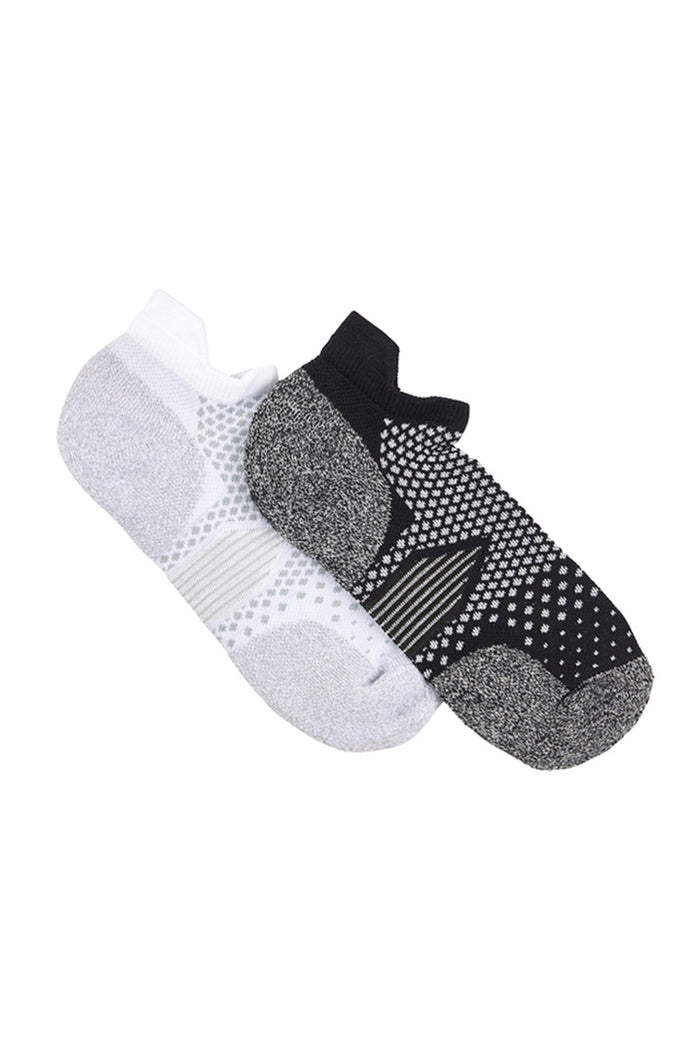 Men's Ultra Active Coolmax Performance Sport Socks 2 Pack - White / Black
