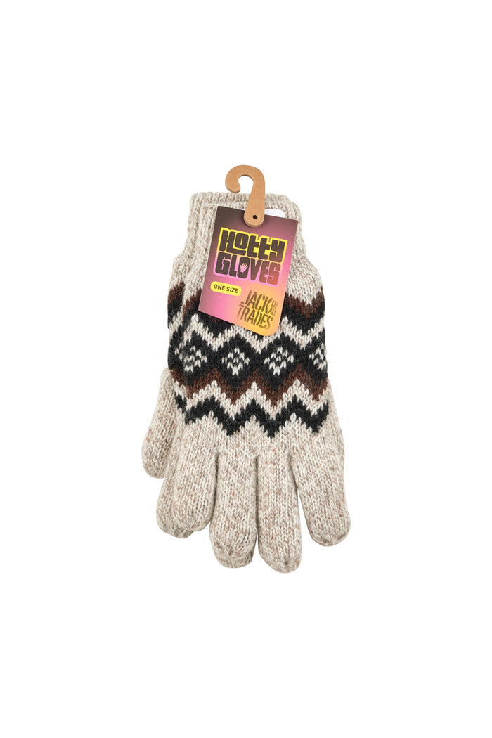 Thinsulate Wool Hotty Gloves- Fair Isle