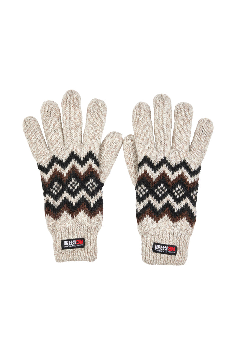 Thinsulate Wool Hotty Gloves- Fair Isle