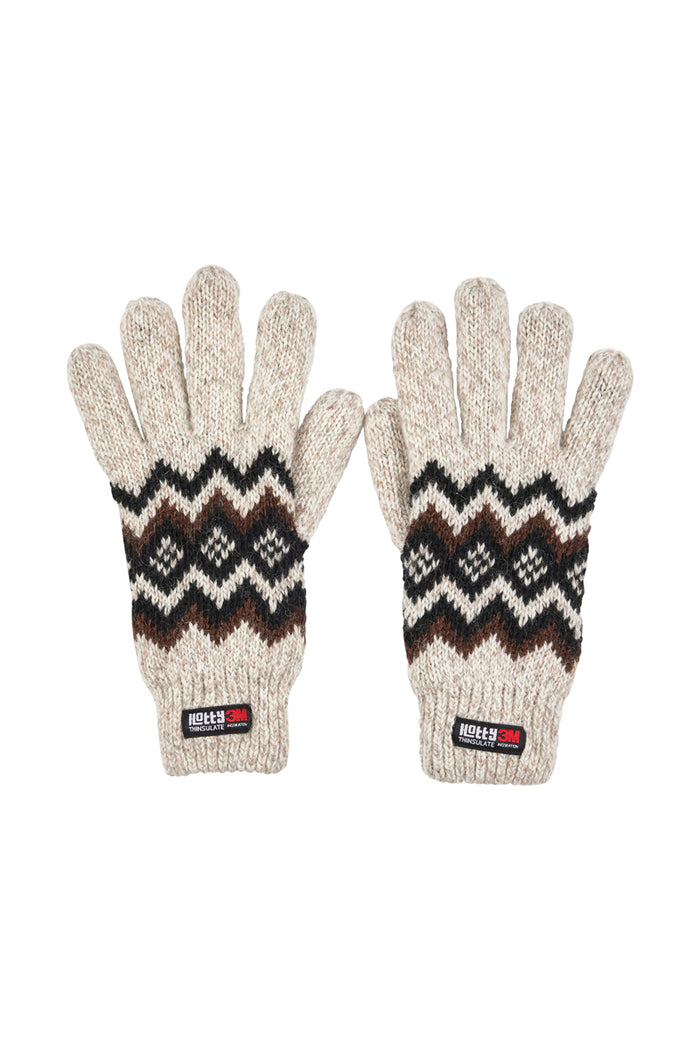 Thinsulate Wool Hotty Gloves- Fair Isle