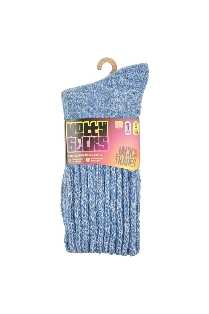Women’s Hotty™ Slouch Thermal Socks with Non-Slip- Blue