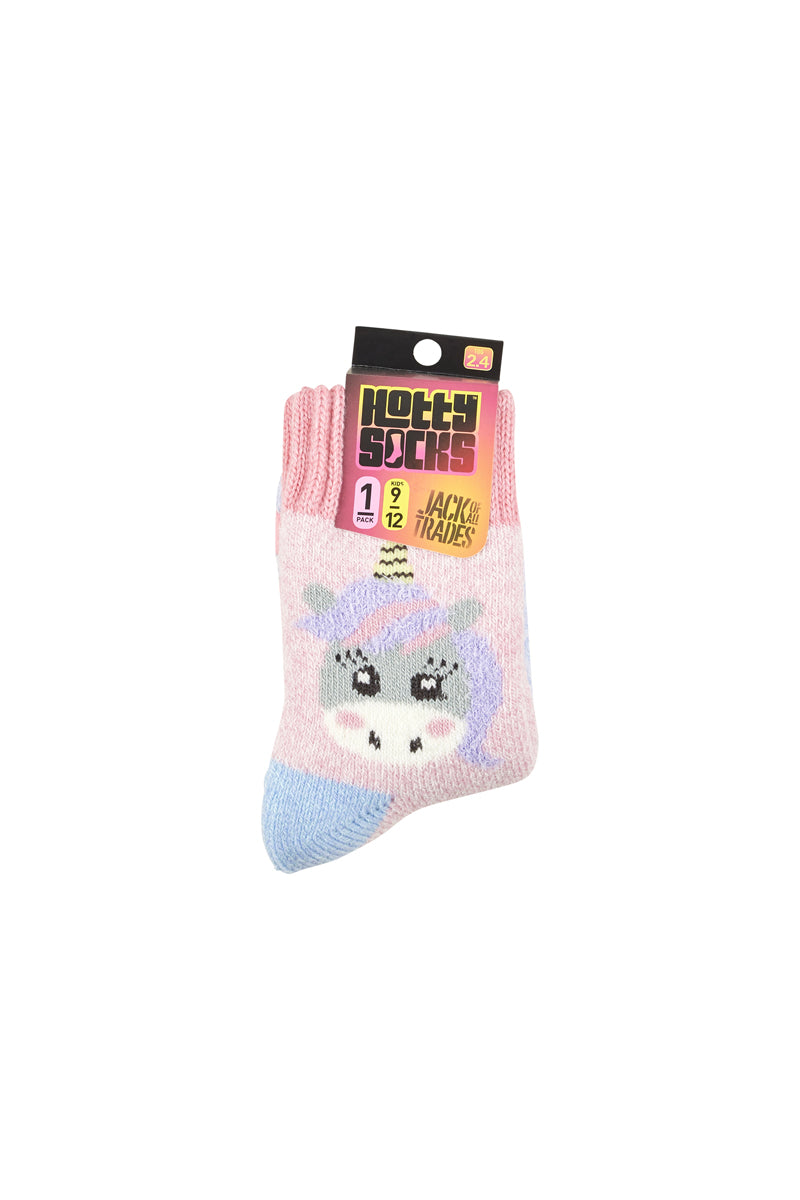 Brushed Thermal Hotty Socks- Unicorn