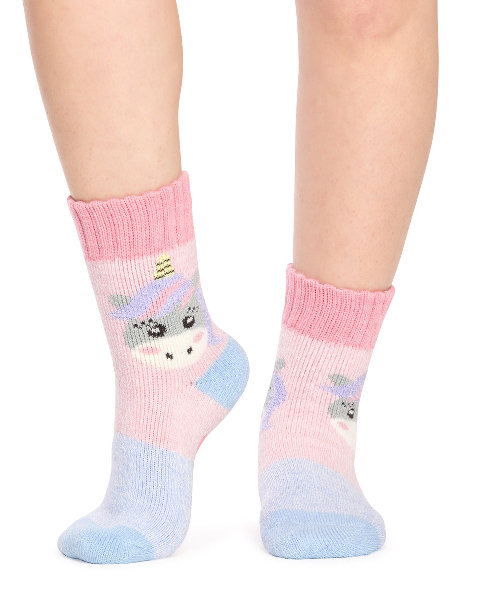 Brushed Thermal Hotty Socks- Unicorn