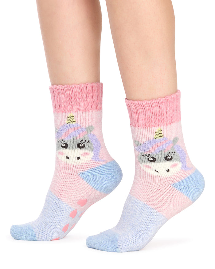 Brushed Thermal Hotty Socks- Unicorn