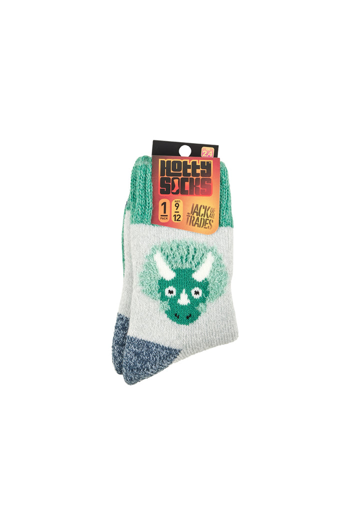 Brushed Thermal Hotty Socks- Dinosaur