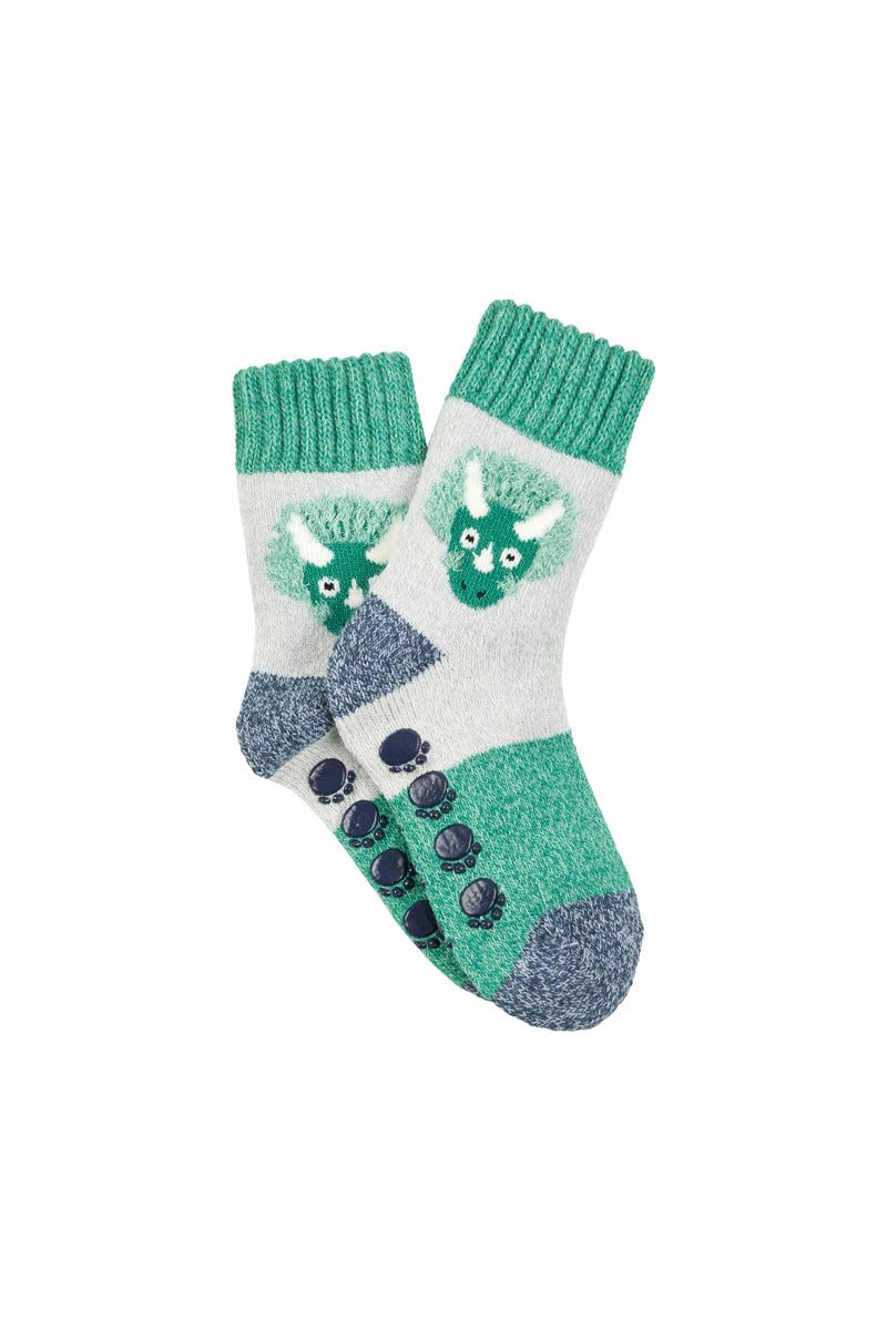 Brushed Thermal Hotty Socks- Dinosaur