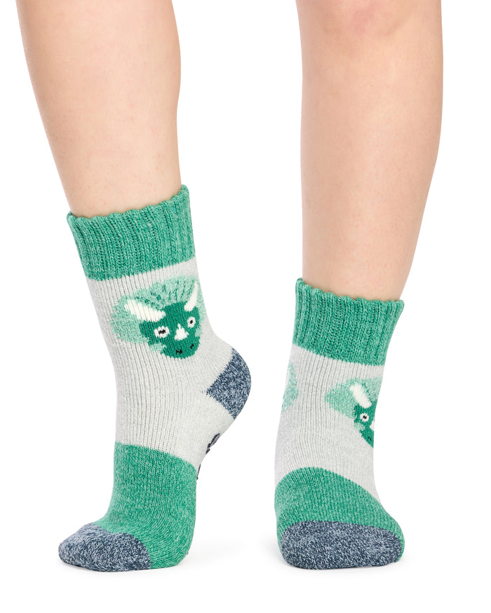 Brushed Thermal Hotty Socks- Dinosaur