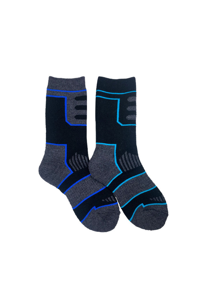 The Great Outdoors Wool Socks- 2 Pack- Black & Blue