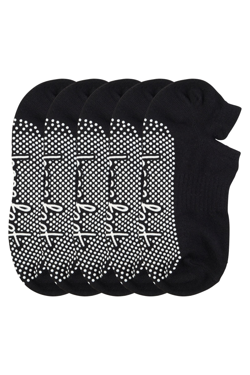 Cotton Grip Socks - 5 Pack- Lightweight
