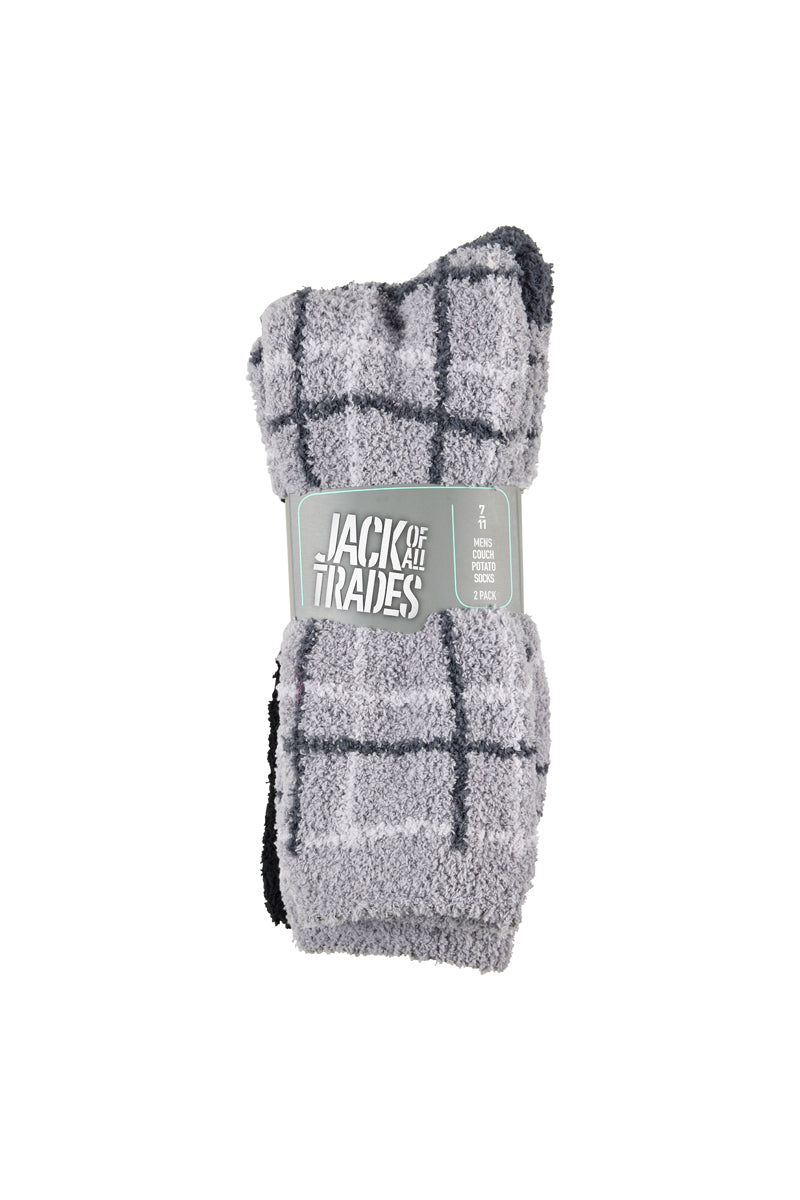 Fluffy Socks-  2 Pack - Plaid