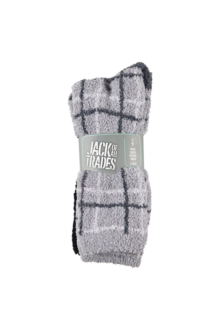 Fluffy Socks-  2 Pack - Plaid